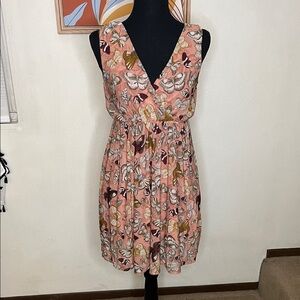 H&M Butterfly Print Chiffon Dress